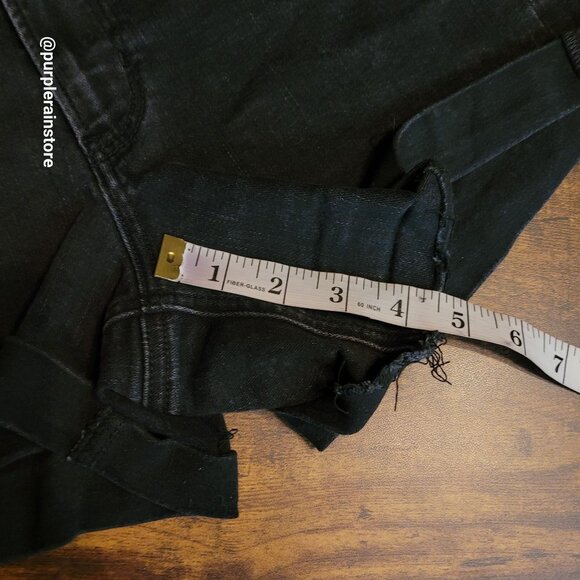 American Eagle Super Hi Rise Shortie Sz 14 Super Super Stretch Black Wash Denim - Picture 8 of 11